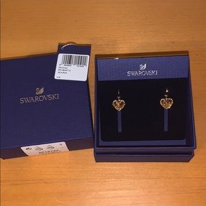 Swarovski Heart Dangle Earrings